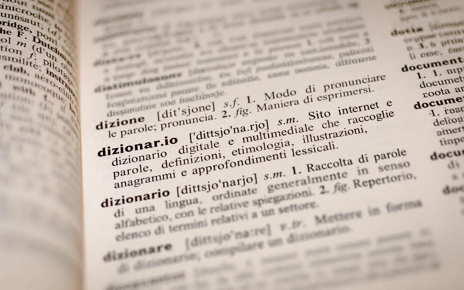 Anteprima di dizionar.io